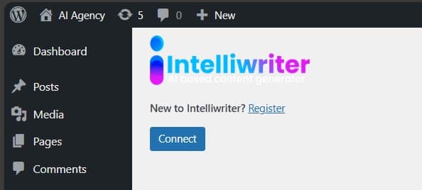 Step 5 : Connect to intelliwriter