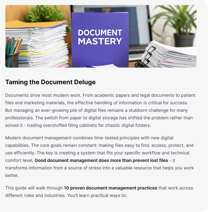 Document Mastery Preview